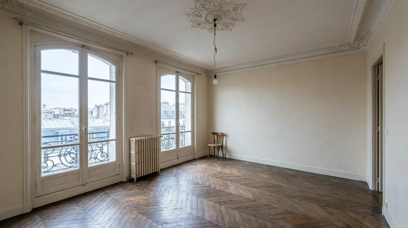 A high-potential Paris room, before renovation